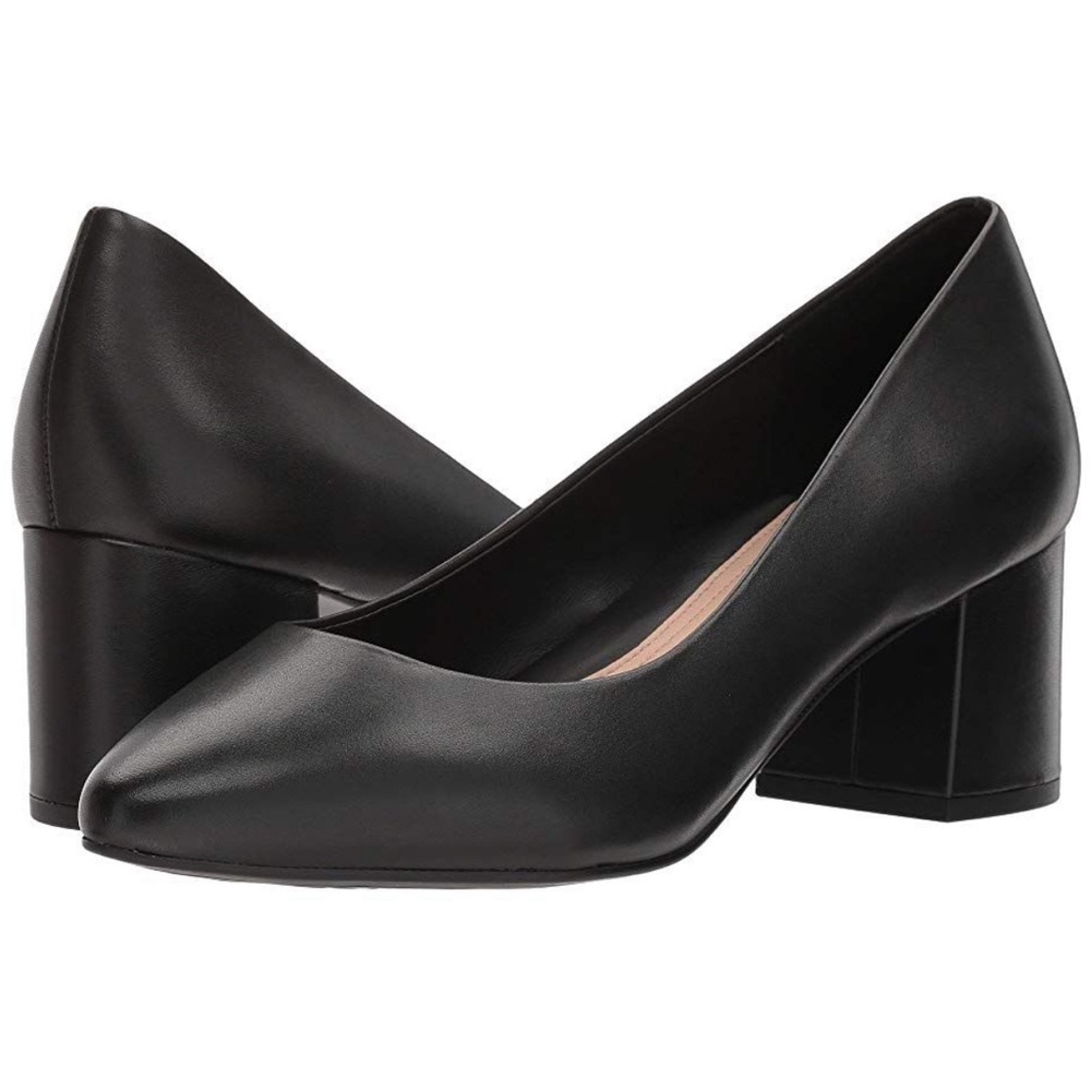Taryn Rose Black Leather Heels